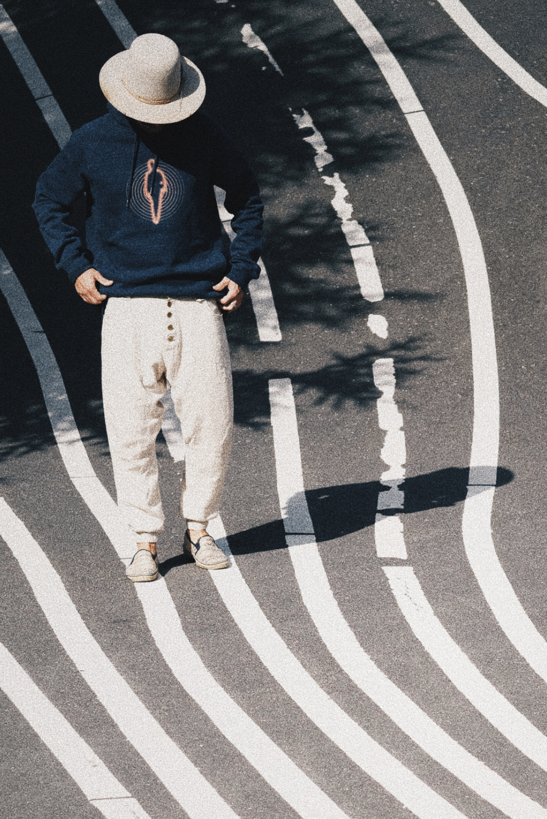 MAN ON THE RUN || DENIM BLUE UNISEX HOODIE