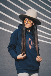 MAN ON THE RUN || DENIM BLUE UNISEX HOODIE