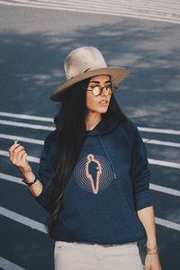 MAN ON THE RUN || DENIM BLUE UNISEX HOODIE