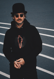 MAN ON THE RUN || BLACK UNISEX HOODIE