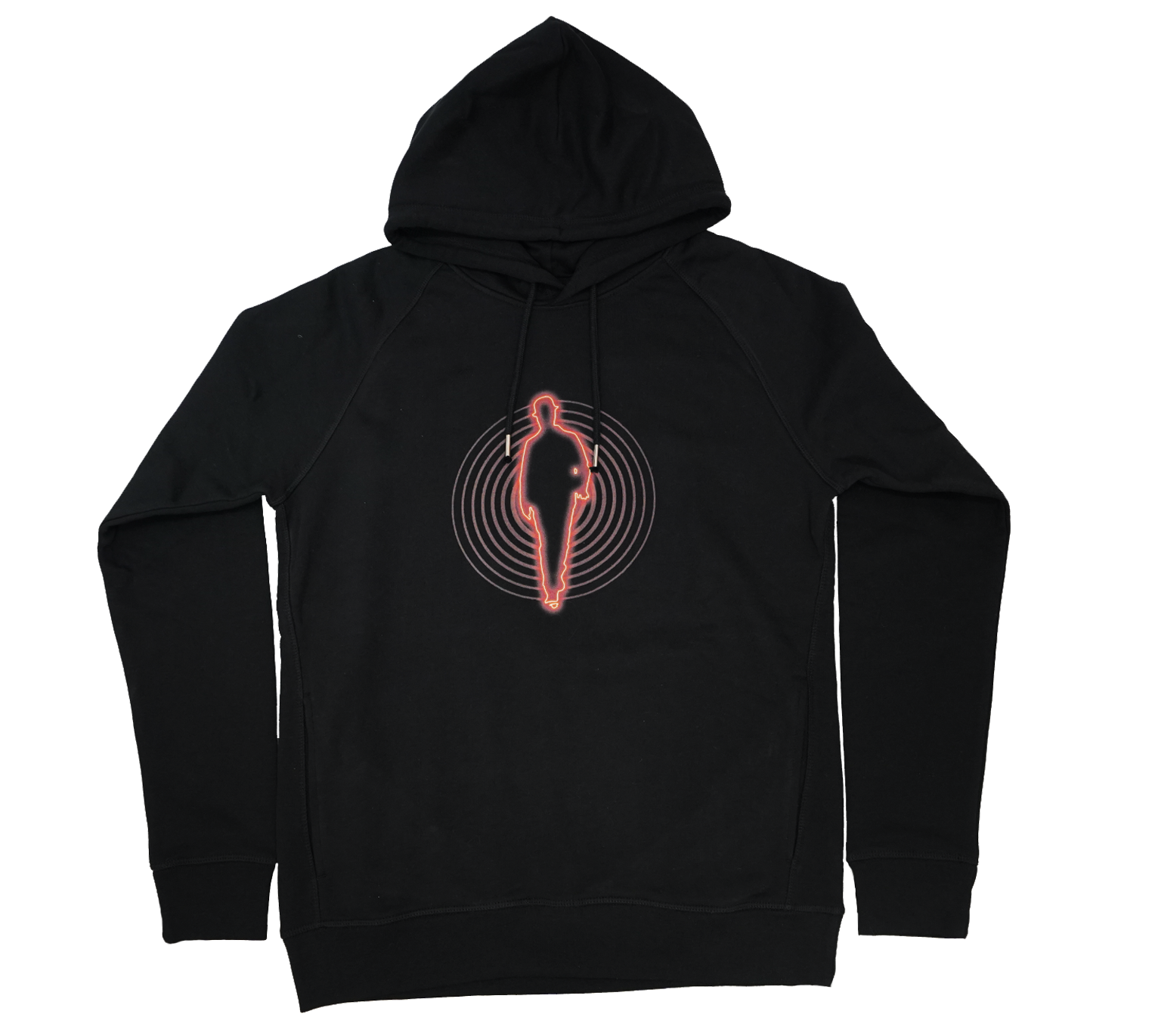 MAN ON THE RUN || BLACK UNISEX HOODIE